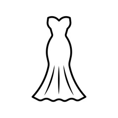 Dress icon vector on trendy design