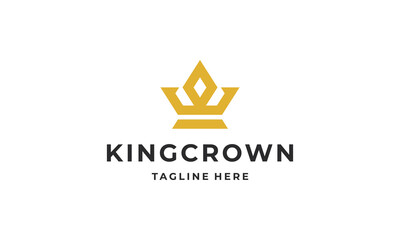 Crown logo. Abstract simple king crown logo design vector