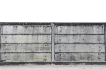 Fototapeta na wymiar Old wall isolated on white.