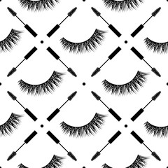 Lashes seamless vector pattern