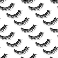 Lashes seamless vector pattern