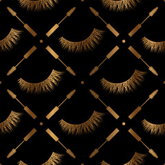 Lashes seamless vector pattern