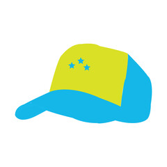 blue cap isolated on white