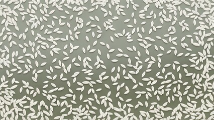 Raw Rice. Top View. Pattern Background. Generative AI