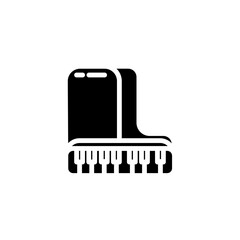 Grand Piano Keys Solid Icon