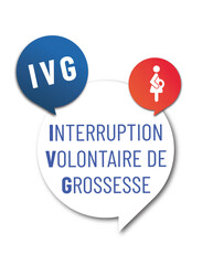 IVG - interruption volontaire de grossesse en France - obrazy, fototapety, plakaty