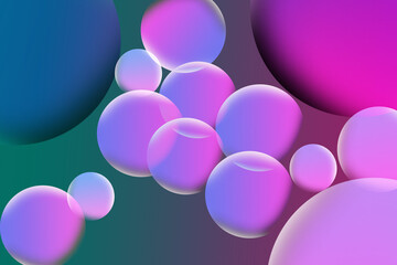 Dynamic 3D Bubble Background: Colorful Circles for Web & Advertising