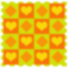 Orange Blurry Gradient Checkered Tile