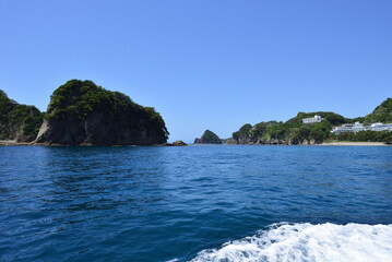 快晴の駿河湾と西伊豆の島々