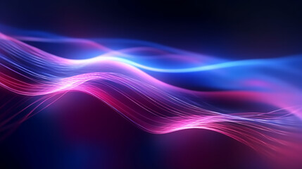 Fototapeta na wymiar Abstract futuristic background with pink blue glowing neon moving high speed wave lines and bokeh lights. Data transfer concept Fantastic wallpaper