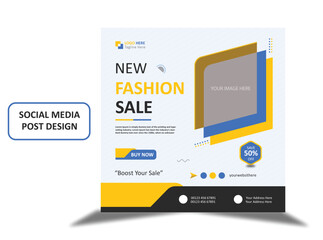 Obraz premium New fashion sale social media post design templates