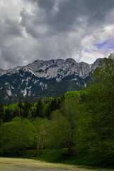 Obraz premium Portrait photo of a landscape of the Bucegi , Brasov Romania
