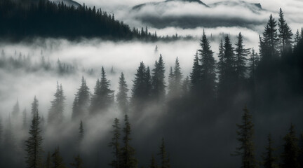 Obraz premium large mountain fully covered in trees and greenery