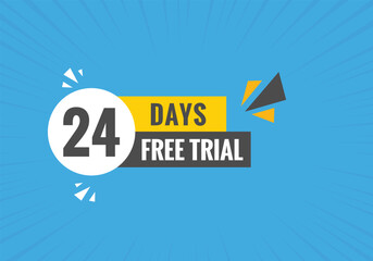 24 days Free trial Banner Design. 24 day free banner background