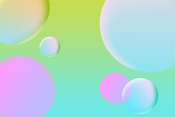 round 3d bubbles of various colors for web background