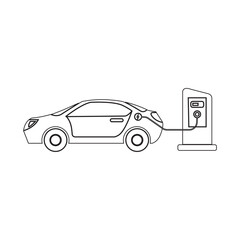 Electric car icon.