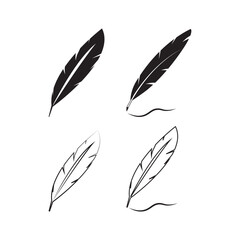 quill feather pen signature logo