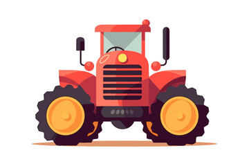 tractor isolated on white, tractor illustration on isolated  background