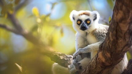 Verreauxs Sifaka. Generative AI
