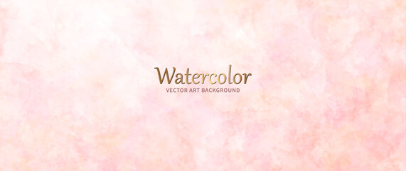 Vector watercolor pink texture for cards. Hand drawn vector texture. Pastel color watercolour background. Glamour template for design.