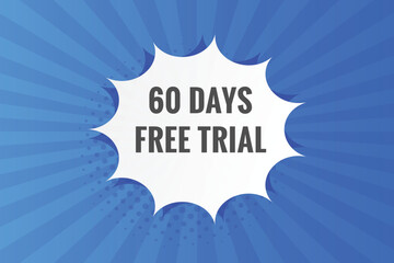 60 days Free trial Banner Design. 60 day free banner background
