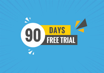 90 days Free trial Banner Design. 90 day free banner background