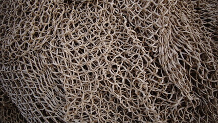 tangled and stacked net as a background