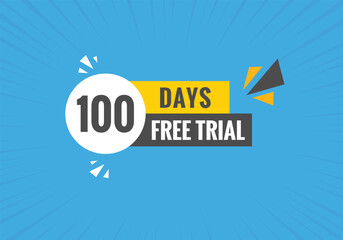 100 days Free trial Banner Design. 100 day free banner background
