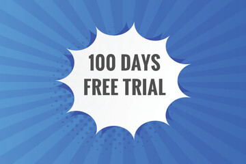 100 days Free trial Banner Design. 100 day free banner background