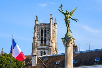 Memorial to the soldiers who died during the Franco-Prussian War in 1870 in Meaux in the French...
