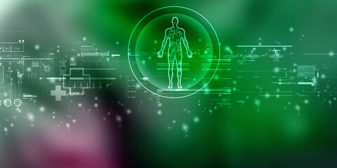 Obraz premium 2D illustration medical structure background
