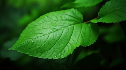 Obraz premium Earth Day and World Environment Day, Spring, Beautiful Natural fresh green leaf, relaxation nature concept, generate ai