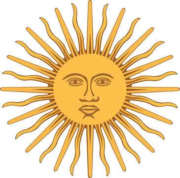 Sun symbol image of the Argentine flag