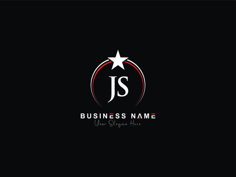 JS abstract logo, premium Js sj initial logo icon