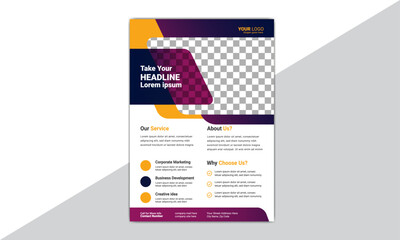 Corporate creative colorful business flyer template design set, abstract business flyer, vector template design or business poster template design.