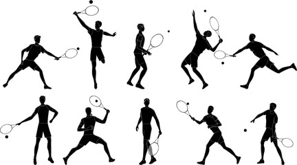 Strength Unveiled: Revealing the Power of badminton Sports Silhouettes.