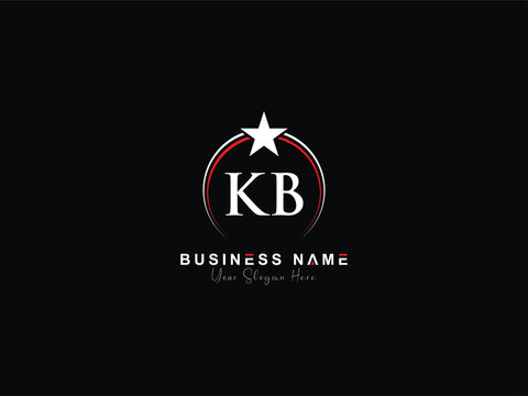 Typography KB k b letter logo icon, minimalist Kb modern logo template