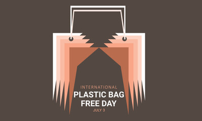 international plastic bag free day. background, banner, card, poster, template. Vector illustration.