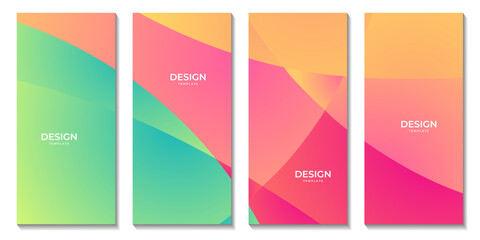 Fototapeta premium set of brochures with modern abstract colorful background