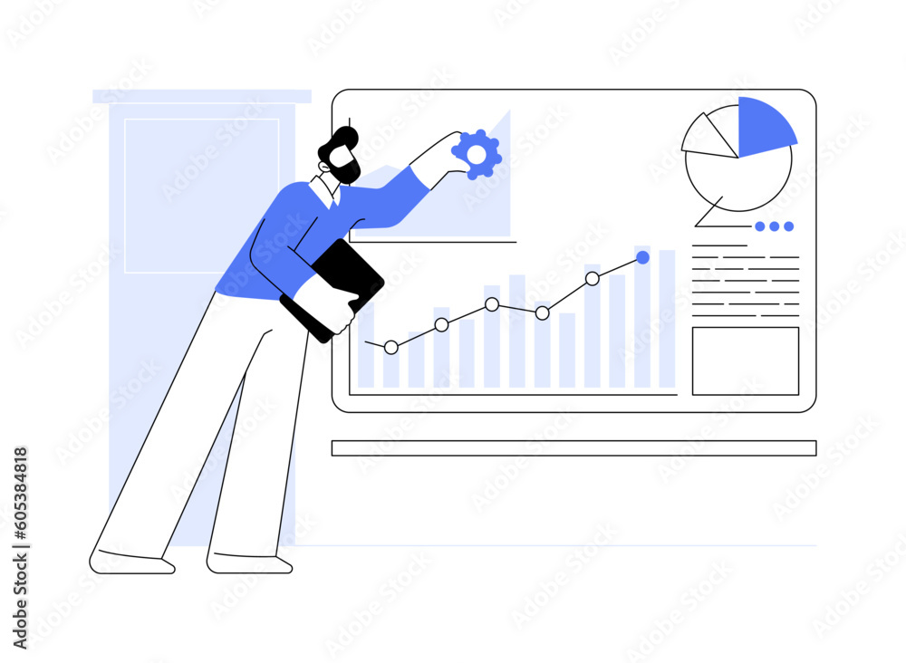 Poster scope definition abstract concept vector illustration.