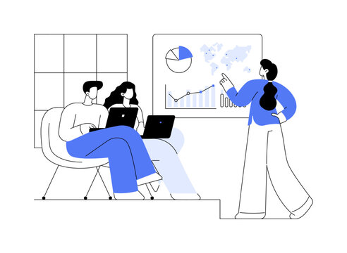 Project implementation abstract concept vector illustration.
