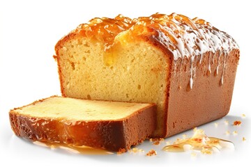poundcake isolated on white background. Generated by AI.