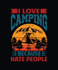 adventure camping t-shirt design, retro vintage camping design,