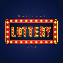 National Lottery day. Lottery day vector illustration. Casino concept. 