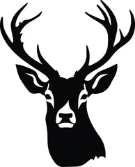 Obraz premium Deer Logo Monochrome Design Style 