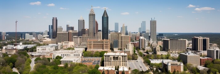 Panoramic view of a city Generative AI