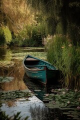 Boat on the river Generative AI