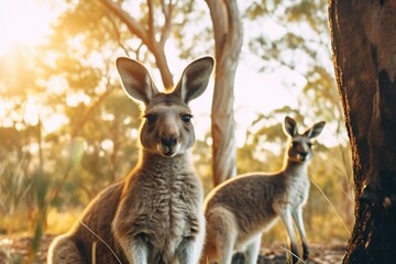 Naklejka na ściany i meble Kangourou d'Australie