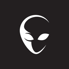alien head, vector logo icon