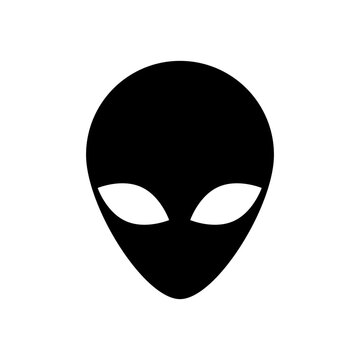 alien head, vector logo icon